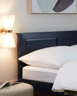 Set di 2 lampade da parete TELANG Cotone Bianco
