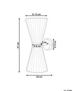 Set di 2 lampade da parete TELANG Cotone Bianco