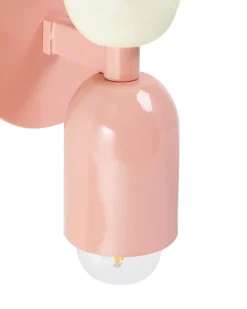 Set di 2 lampade da parete TOPI Metallo Rosa pastello