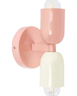 Set di 2 lampade da parete TOPI Metallo Rosa pastello