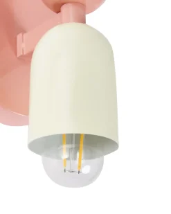 Set di 2 lampade da parete TOPI Metallo Rosa pastello