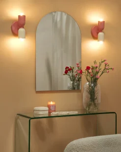 Set di 2 lampade da parete TOPI Metallo Rosa pastello