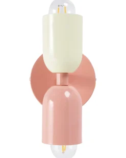 Set di 2 lampade da parete TOPI Metallo Rosa pastello