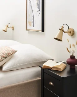 Set di 2 lampade da parete MOYOLA Regolabile Metallo Beige