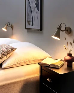 Set di 2 lampade da parete MOYOLA Regolabile Metallo Beige