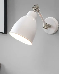 Set di 2 lampade da parete MISSISSIPPI Regolabile Metallo Bianco