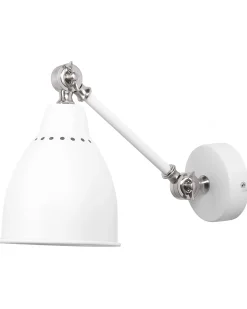 Set di 2 lampade da parete MISSISSIPPI Regolabile Metallo Bianco