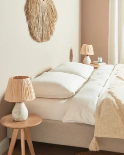 Set di 2 lampade da tavolo ARWADITO Ceramica Bianco sporco