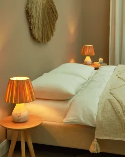 Set di 2 lampade da tavolo ARWADITO Ceramica Bianco sporco