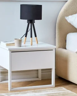 Set di 2 lampade da tavolo TOBOL Legno di frassino Nero