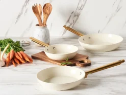 Set di 3 padelle ELITE PRO Bianco sporco
