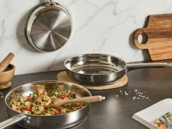 Set di 3 padelle PRIMECOOK Acciaio inox Argento