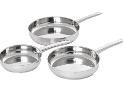 Set di 3 padelle PRIMECOOK Acciaio inox Argento