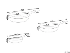 Set di 3 padelle PRIMECOOK Acciaio inox Argento