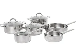 Set di 10 padelle PRIMECOOK Acciaio inox Argento