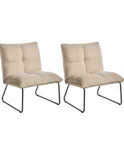 Set di 2 poltrone BJASTA Velluto a coste Beige