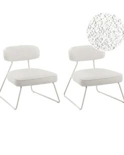 Set di 2 poltrone FROVI Tessuto Bianco sporco