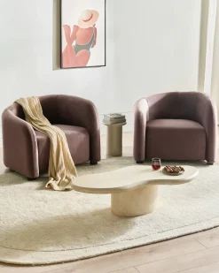 Set di 2 poltrone VELTADA Velluto Marrone scuro