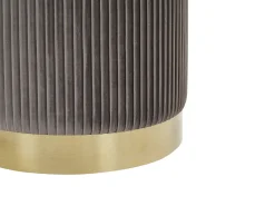 Set di 2 pouf contenitore MIRAMAR Velluto Grigio