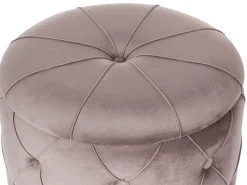 Set di 2 pouf contenitore PUEBLO Velluto Tortora