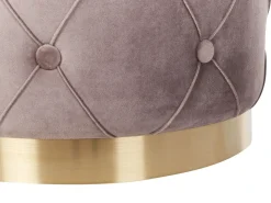Set di 2 pouf contenitore PUEBLO Velluto Tortora