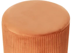 Set di 2 pouf contenitore MIRAMAR Velluto Arancione