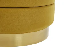 Set di 2 pouf contenitore GARLAND Velluto Senape