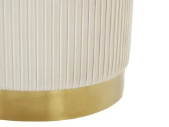 Set di 2 pouf contenitore MIRAMAR Velluto Bianco