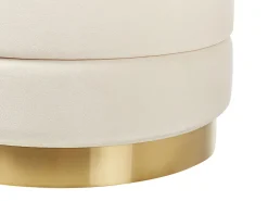 Set di 2 pouf contenitore GARLAND Velluto Beige chiaro