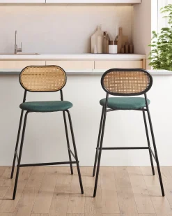 Set di 2 sedie alte ADAVER Nero
