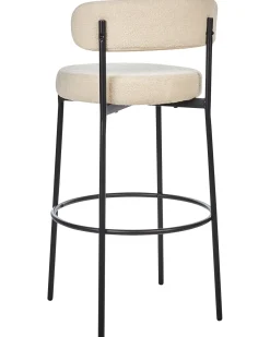 Set di 2 sedie alte ALLISON Bouclé Beige chiaro