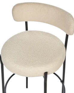Set di 2 sedie alte ALLISON Bouclé Beige chiaro
