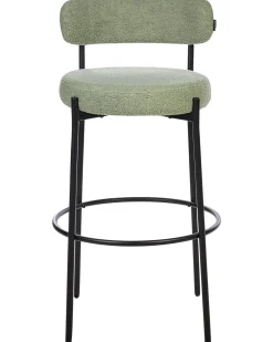 Set di 2 sedie alte ALLISON Bouclé Verde chiaro