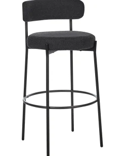 Set di 2 sedie alte ALLISON Bouclé Nero
