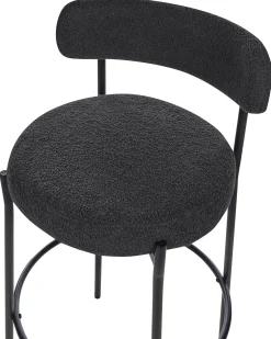Set di 2 sedie alte ALLISON Bouclé Nero