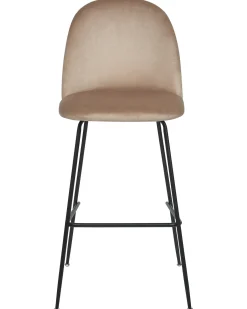 Set di 2 sedie alte ARCOLA Velluto Tortora