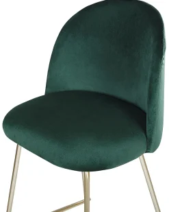 Set di 2 sedie alte ARCOLA Velluto Verde smeraldo