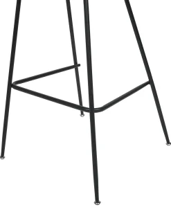 Set di 2 sedie alte ARCOLA Velluto Bianco sporco