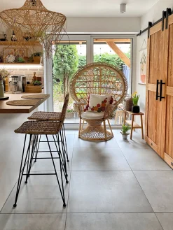 Set di 2 sedie alte CASSITA Rattan Naturale
