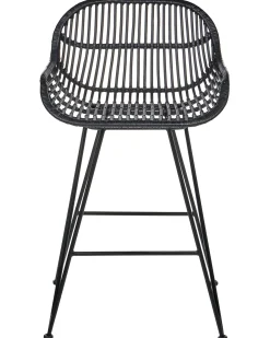 Set di 2 sedie alte TERRELL Rattan Nero