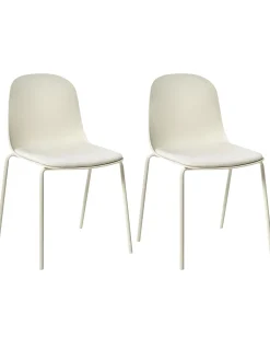 Set di 2 sedie da conferenza DORR Beige chiaro
