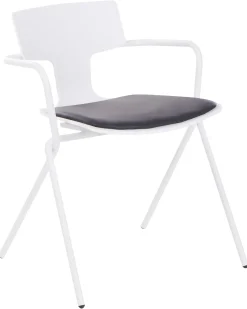 Set di 2 sedie da conferenza MANSON Nero/Bianco