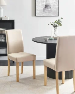 Set di 2 sedie da pranzo BROADWAY Pelle sintetica Beige