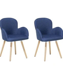 Set di 2 sedie da pranzo BROOKVILLE Blu marino