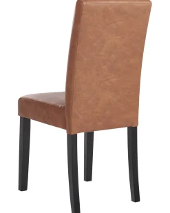 Set di 2 sedie da pranzo BROADWAY Pelle sintetica Marrone dorato