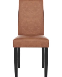 Set di 2 sedie da pranzo BROADWAY Pelle sintetica Marrone dorato