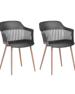 Set di 2 sedie da pranzo BERECA Nero