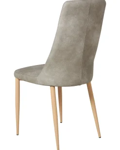 Set di 2 sedie da pranzo CLAYTON Pelle sintetica Grigio chiaro
