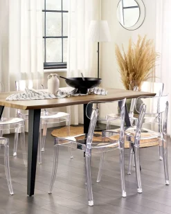 Set di 2 sedie da pranzo COVINGTON Trasparente