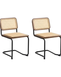 Set di 2 sedie da pranzo CORDOVA Rattan Marrone